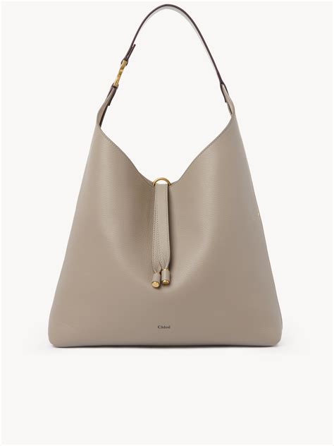 chloe marcie grau|Marcie bag in grained leather .